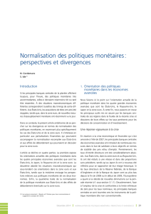 Normalisation des politiques monétaires : perspectives et