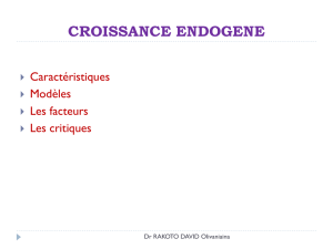 Croissance endogène - CREM : Cercle de Réflexions des
