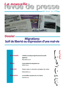 Dossier Migrations: Soif de liberté ou expression d`une mal-vie