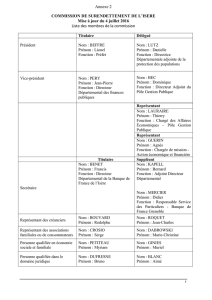 Liste des membres de la commission