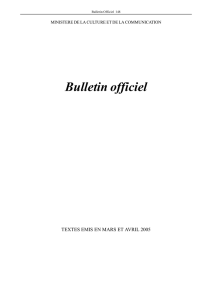 BO n° 148 - Mars-Avril 2005 - Ministère de la Culture et de la