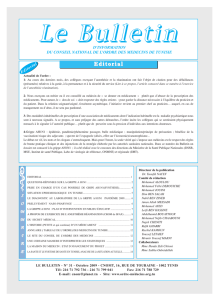 Bulletin n°31 October 2009 - Conseil national de l`ordre des