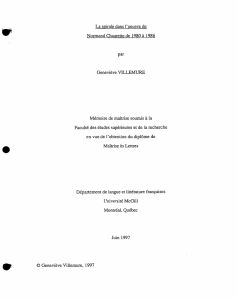 La spirale dans l`oeuvre de Normand Chaurette de 1980 à 1986