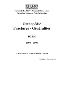 Orthopédie Fractures