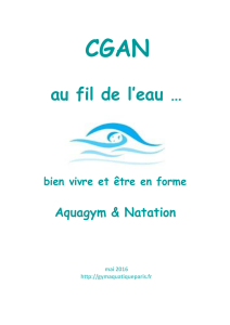 Notre Club "au fil de l`eau" - Club de Gymnastique Aquatique et de