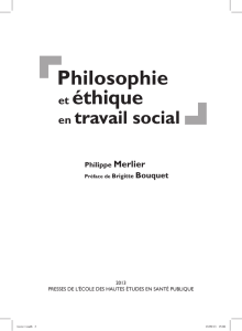Sommaire Philosophie et ethique en travail social