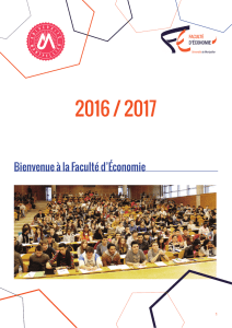 Guide de l`étudiant 2016 / 2017 - Faculté d`économie