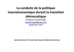 Les politiques économiques en période de transition démocratique