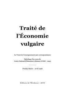 L`Economie Vulgaire (CNED)