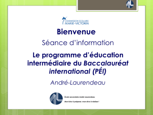 Présentation PowerPoint - École secondaire André