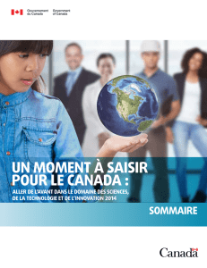 un moment à saisir pour le canada