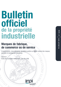Bulletin officiel de la propriété industrielle