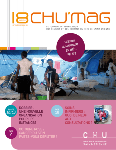 CHU`mag n°18 septembre/octobre 2010 - CHU de Saint