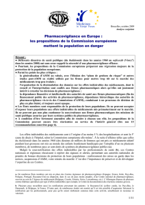 Pharmacovigilance en Europe : les propositions de la Commission