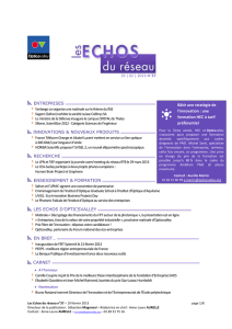Les Echos du Réseau n°37 - 19 février 2013