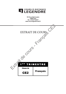 Extrait de cours - Français CE2