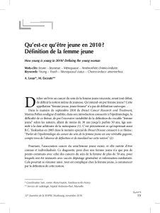 Qu` est-ce qu` être jeune en 2010 ? Définition de la femme jeune