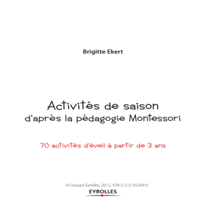 Activités de saison d`après la pédagogie Montessori