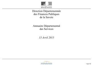 Direction Départementale des Finances Publiques de la Savoie