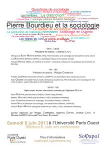 Pierre Bourdieu et la sociologie