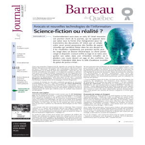 Journal du Barreau - Avril 2007