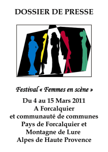DOSSIER DE PRESSE Festival « Femmes en scène - E