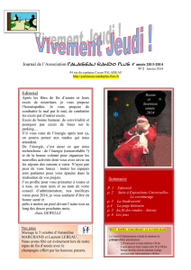 numéro 2 - janvier 2014 - Accueil Palaiseau Rando Plus