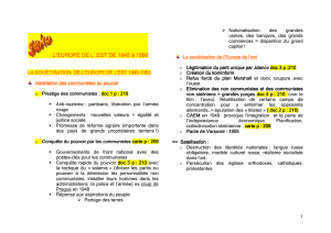 L`Europe de l`Est de1945 à 1989 - cours-seko