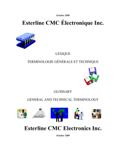 Lexique terminologique de CMC Électronique inc.