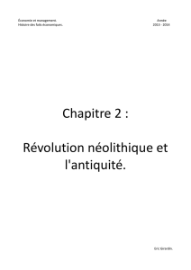 Chapitre 2 : Révolution néolithique et l`antiquité.