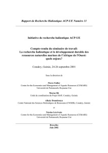 Rapport de Recherche Halieutique ACP-UE Numéro 11