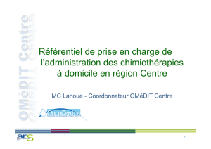 Présentation du référentiel de prise en charge des