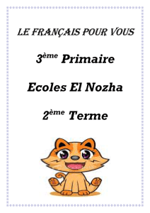 3ème Primaire Ecoles El Nozha 2ème Terme