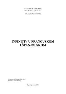 infinitiv u francuskom i španjolskom