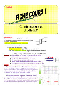 Condensateur et dipôle RC