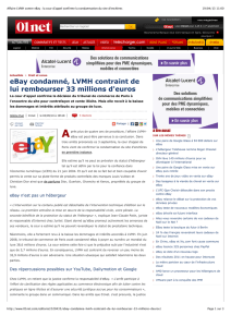 Affaire LVMH contre eBay : la cour d`appel confirme la