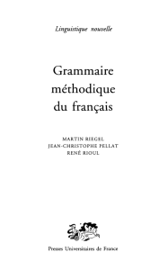 Grammaire méthodique du français