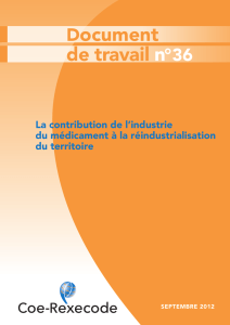 Coe-Rexecode - La contribution de l`industrie du médicament à la