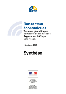 Synthèse des rencontres économique du 13