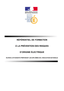 Référentiel de formation à la prévention des risques d`origine