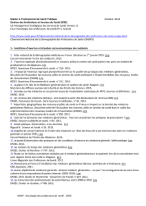 M1SP 2015 Sociologie professions santé 2015