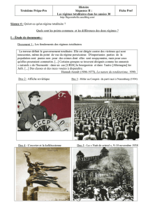 Troisième Prépa-Pro Histoire Séquence II : Les régimes totalitaires