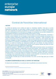 Contrat de franchise international