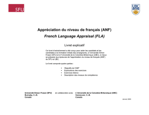 Appréciation du niveau de français (ANF) French