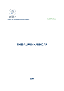 Consulter le thésaurus HANDICAP - MSSH