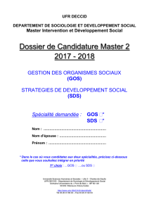 Dossier de Candidature Master 2 2017 - 2018 - ged