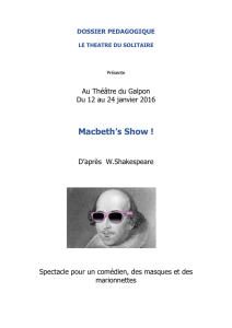Dossier Pédagogique - Le Théâtre du Galpon