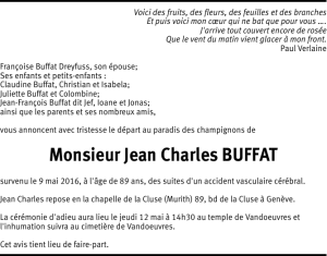 Monsieur Jean Charles BUFFAT