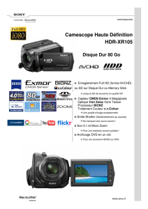 Camescope Haute Définition HDR-XR105