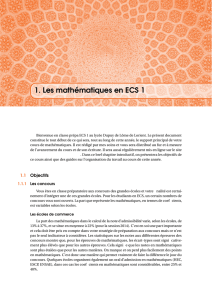 1. Les mathématiques en ECS 1